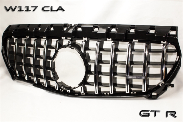 BENZ W117 CLA หน้ากระจัง ทรง GT R CHROME/BLACK GRILLE